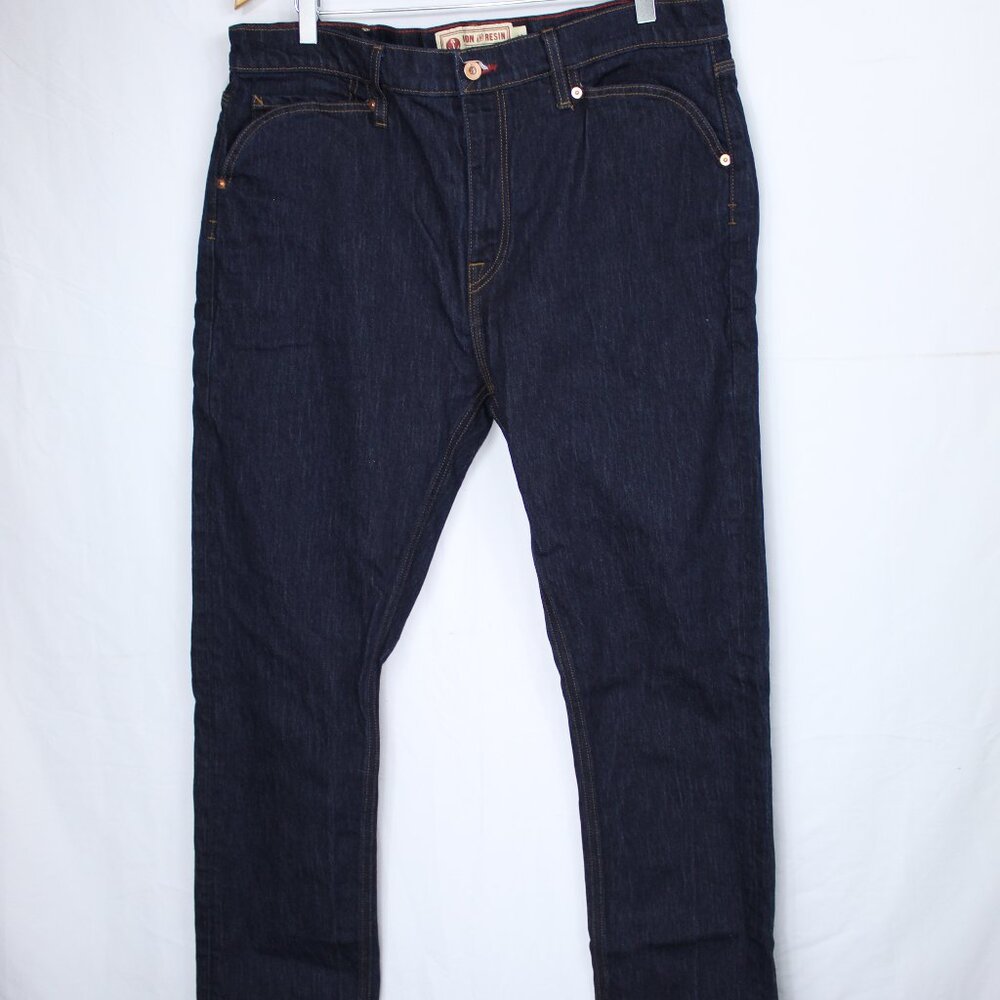 Iron & Resin Jeans Men's SZ 38 Straight Dark Blue Wash Enduro Denim Made In USA